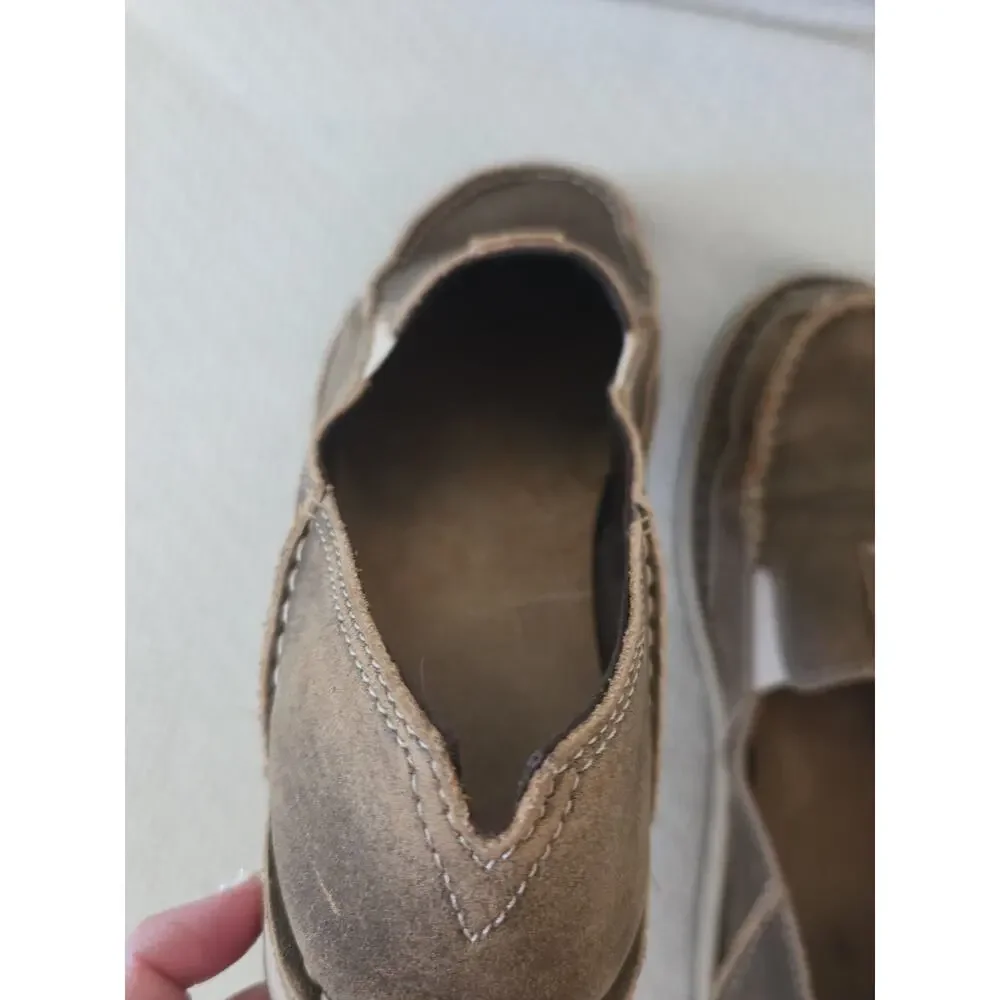 ARIAT Cruiser Brown Leather Moc Toe Slip On Casual Shoes Women’s Size 9B